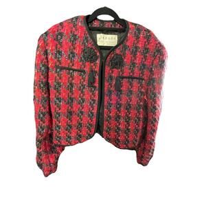 Vintage 1980’s Jaeger Women’s Boucle Cropped Blazer UK 14 US 10